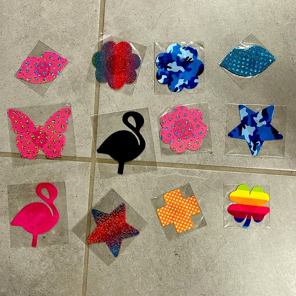 Brand new nipple covers colorful